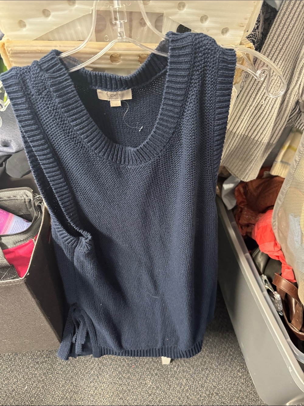 Loft tunic length sweater vest L // 100209